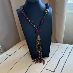 Elegant Erica Lyons  Multicolor purple Beaded Necklace